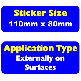 2 x Stickers In Vehicle Camera Recording Security Sign CCTV Operation 24hr Video Warning Dash Cam Label Car Taxi Van Notice Red 80mm x 110mm C31