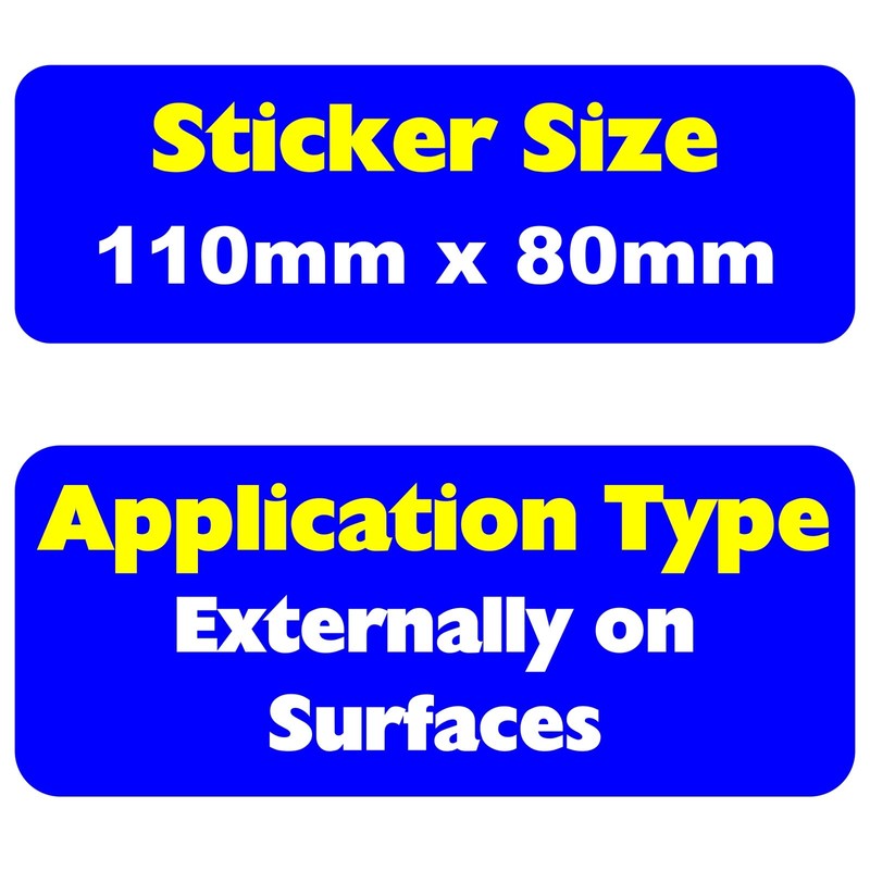2 x Stickers In Vehicle Camera Recording Security Sign CCTV