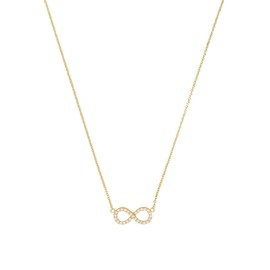Amor Necklace with pendant made of 925 sterling silver for women, necklace, with synthetic zirconia, infinity, comes in jewellery gift box, Sterling Silver, Synthetic zirconia.