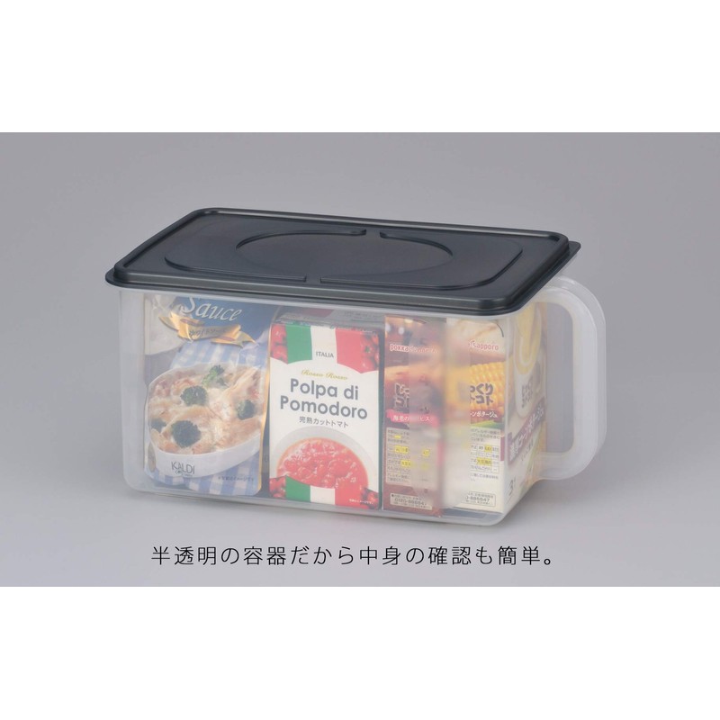 Inomata Chemical 1226 Clear Black Handy Stocker, Shallow Type, Made