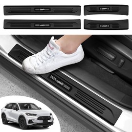 PeakPurit 4PCS Car Door Edge Guards Door Sill Protector for Honda 2023-2025 HRV HR-V Accessories ABS Plastic Material Matte Black Car Door Threshold Protection