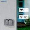 ELEGRP Horizontal Outdoor Cover for Duplex Receptacles, 2-Hole Weatherproof Wall