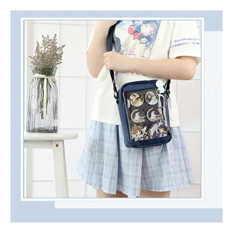 JOKnet Mailing Service with D-ring Vertical Clear Pocket Shoulder Bag,