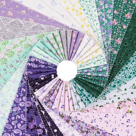 Craftido-18 Options-100% Cotton Jelly Roll Fabric Precut Strips for Quilting, Crafting, and Sewing, 40 Strips 2.5" x 44" Assorted Bundles for Rug, Quilt Project, DIY Craft and Home Decor-Happy Mermaid