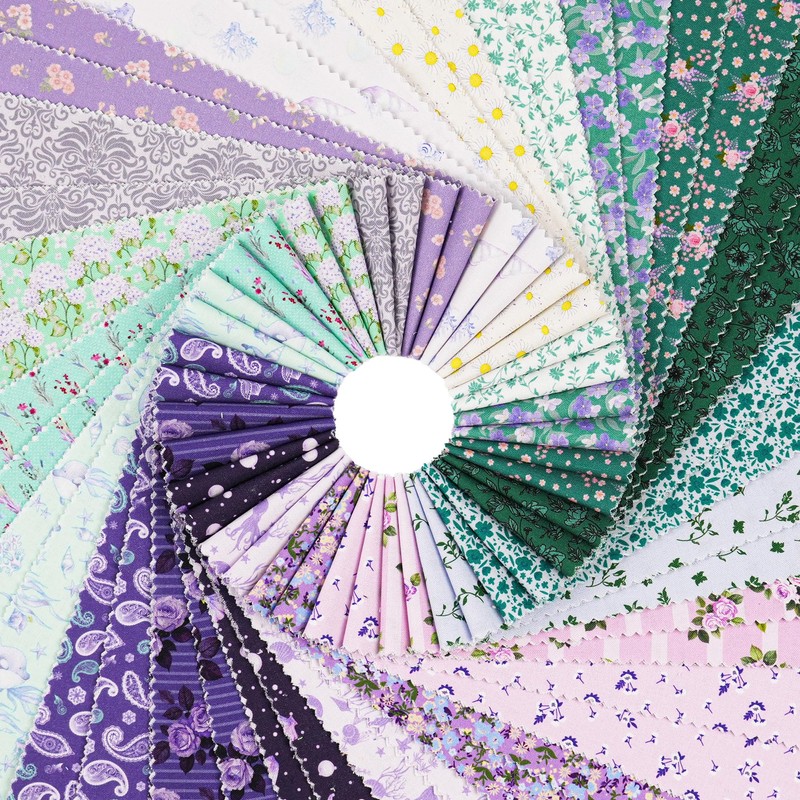 Craftido-18 Options-100% Cotton Jelly Roll Fabric Precut Strips for Quilting,