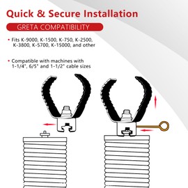 Drain Auger Attachment Set for 4"-8"Pipe Cleaning 1-3/16"(30MM) 3-Pack Spiral Cutter,Grease Cutter and Pin Key Compatible Drain cleaning Machine 1-1/4”,6/5” and 1-1/2”Cable