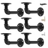 Pipe Shelf Brackets Set of 6 EQUASON Industrial Iron Shelf