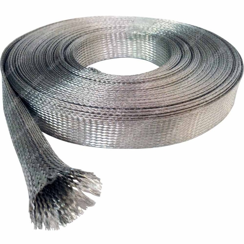 Electriduct 1/4" Tinned Copper Metal Braid Sleeving Flexible EMI RFI