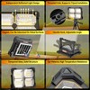 500W Led Work Light Rechargeable,42000MAh Solar Portable Light, 42000LM Magnetic