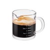Ackers 1 Pack Etched Scale Espresso cup with Handle, Thickened