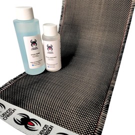 12" x 5FT Plain Weave Carbon Fiber Fabric Resin Kit