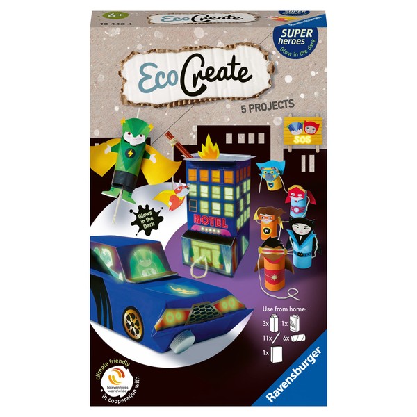 Ravensburger EcoCreate 18448 Superheroes Sustainable Craft Set for Children from