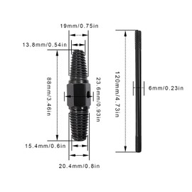 SRJQXH Pipe Screw Extractor Double Head Water Pipe Damaged Screws Broken Slots Removal Tool for 1/2", 3/4" Hoses, Valve Tap