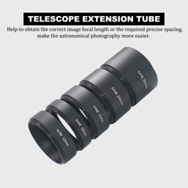 8PCS M48x0.75 Telescope Extension Tube Set,T2 Extension Tube Kit Length 3mm 5mm 7mm 10mm 12mm 15mm 20mm 30mm Extending for Astronomical Telescope Photography