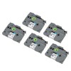 5 Pcs Label Maker Tape Black On White 12mm Width