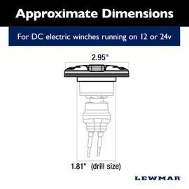 Lewmar CHSX Deck Switch with Closed Lid for Boat Anchor Windlasses, 12/24-Volt DC, IP67 Rated Water Resistance - 2020204656