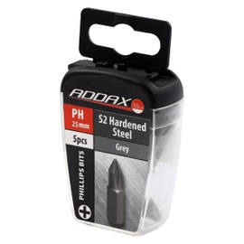 TIMCO Phillips Driver Bit S2 Grey - S2 Steel is premium quality alloy steel for exceptional strength and durability compared with standard chrome vanadium driver bits - No.1 x 25