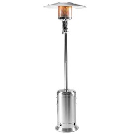 LEGACY HEATING 88inch Standing Heaters Outdoor with Wheels, Stainless Steel Burner, Gas Propane Patio Heater for Outdoor Garden Use, 47000BTU