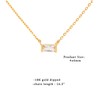 BLANK SLATE Dainty Adjustable Mini Stud Rhinestone Necklace 18k Gold