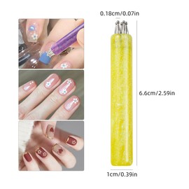 8 Pack 5 Petal Flower Nail Dotting Pen 1.8mm Fine Tip Tools for Beginner