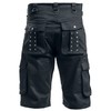 Gothicana by EMP Mens Black Studded Shorts, black