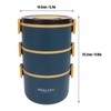 Thermal Lunch Box 2200ml Three Layer Detachable Compartment Design Portable