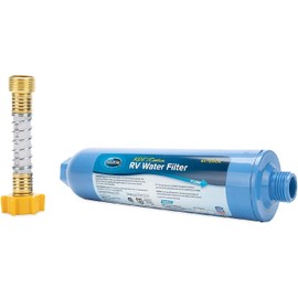 Camco TastePURE Camper/RV Water Filter & Hose Protector | Ideal for RV, Campers, Travel Trailers, Boats | Made in The USA | (40043)