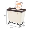StorageWorks 320L Laundry Basket with Wheels, Extra Large Rolling Hampers