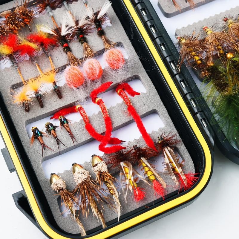 Trout Fly Fishing Flies Assortment 54pcs Dry Nymph Flys Sanjuan