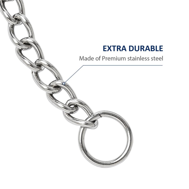 WePet Dog Chain Collar, Metal Slip Collar, Heavy Duty Choke