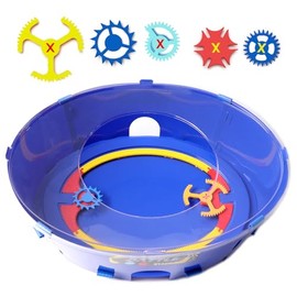Spinning X Stadium Battle Arena - 6-in-1 Gears System,16.2 Inch Large Size,Multi-Game Mode,Protective Cover Compatible with X Battle Tops Toys