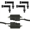 Caltric 2x Ignition Coil With Spark Plug Caps For Yamaha
