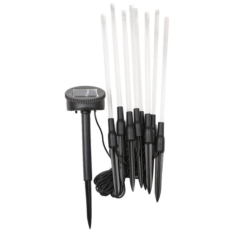 iRecord 8pcs Solar Power Acrylic Bubble White LED Light Garden