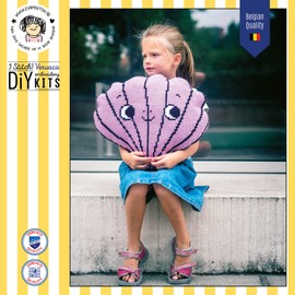 Vervaco Cross Stitch Kit Decorative Cushion Shell Crafts Adults Decoration Embroidery Kit Beginners Complete DIY Embroidery Creative Gift ca. 47x42cm Cross Stitch Embroidery