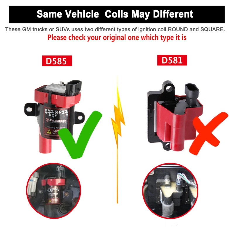 CarBole 8 Set LS LS1 LS3 Ignition Coils and Plug