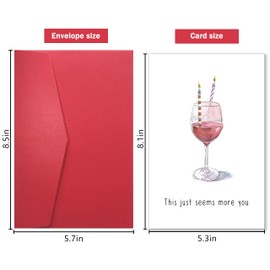 YIWANSIN Funny Birthday Card for Women - 'This Just Seems More You' Wine Design, birthday cards for women