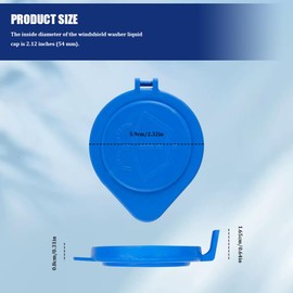 RGOAANC Windshield Washer Fluid Reservoir Cap, Windshield Wiper Fluid Cap, Automotive Wiper Accessories Replacement Cap, 1708196, BM51-17632-AA Replacement Cap for Focus Fluid Reservoir