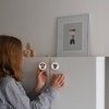 JamJam Set of 8 1.5" Ceramics Cow and Flower Knob