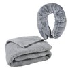 Travel Pillow/Travel Blanket 2-in-1 for Airplanes,Soft Warm Blanket