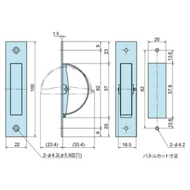 Joe Prince 竹下 Stainless Swivel Handles 1 Piece H – 129 – SUS