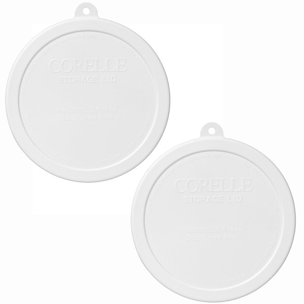 Corelle 418-PC White Cereal Bowl Plastic Lid (2-Pack)