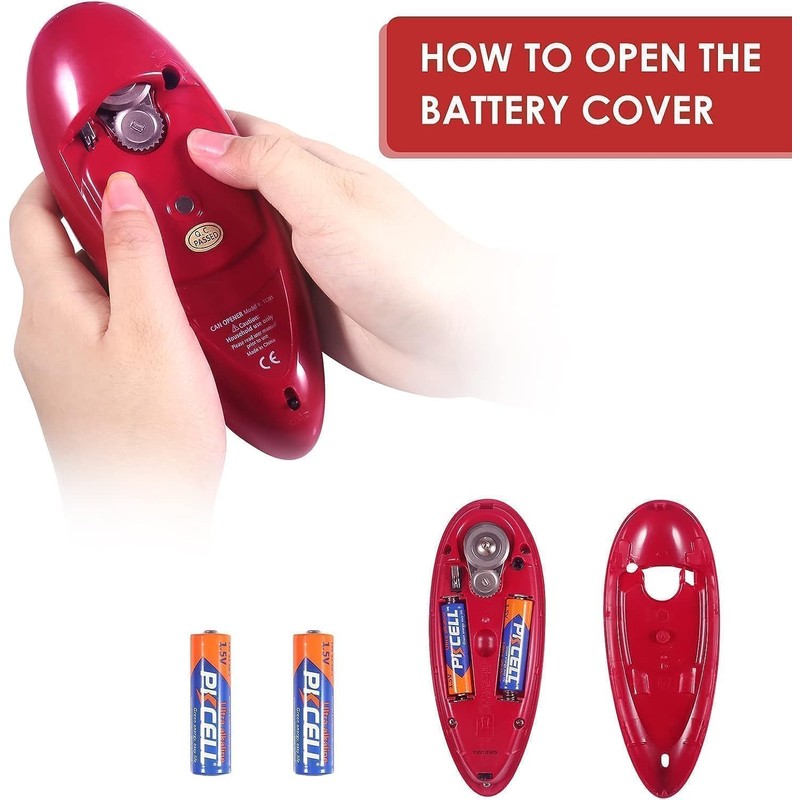 Electric Can Opener, Handheld One Touch Automatic Can Openers Fit