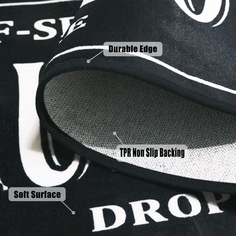 EYECY Laundry Room Rug Runner 20"X59" Non-Slip TPR Back, Bordered