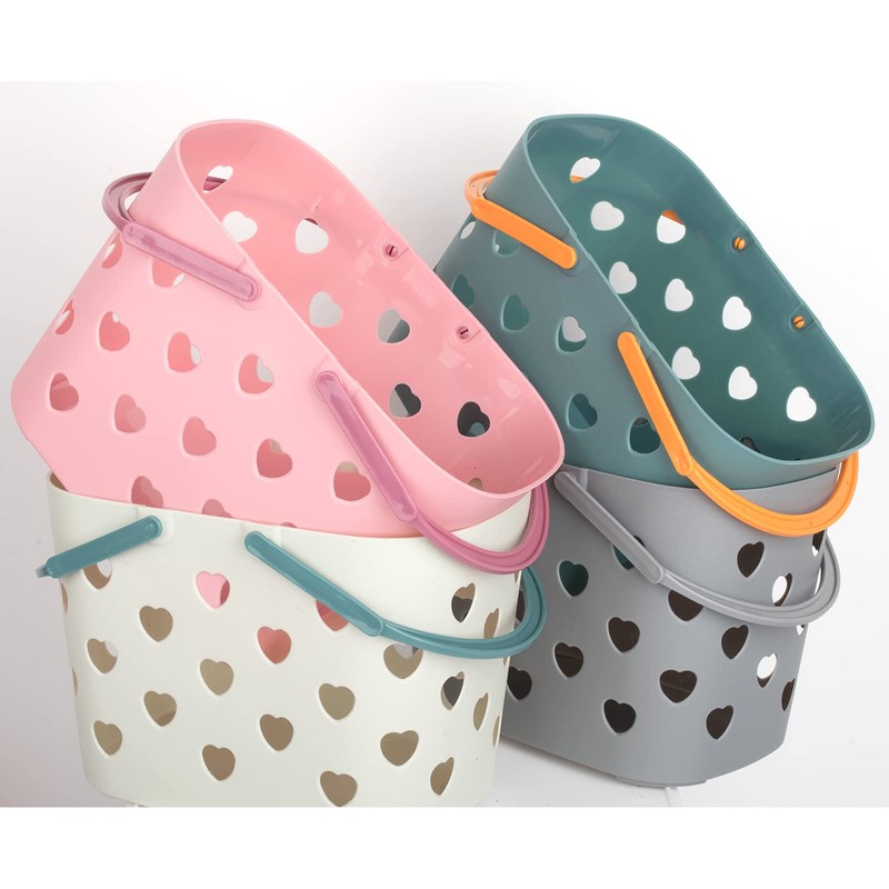 Anyoifax Portable Shower Caddy Tote Plastic Storage Basket with Handle
