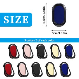 Realand 10 Pack Sunglass Organizer, Hanging Sunglasses Organizer Eyeglass Holder for Sunglasses Display, Sticky Oval Sunglass Holder for Wall, Sunglass Storage Organizer