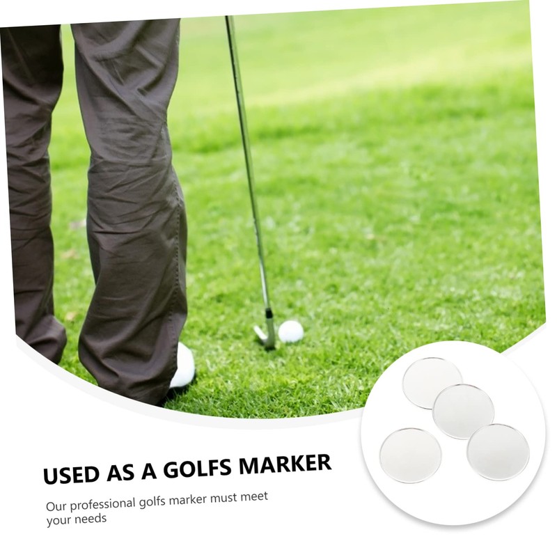 NOLITOY 4Pcs Golf Ball Markers Iron Positioning Tools Waterproof Alignment