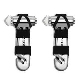 SZEOF Safety Hammer Cute with Window Breaker and Seat Belt Cutter,Car Emergency Escape Hammer,Escape Tool,Metallic Silver,2PCS
