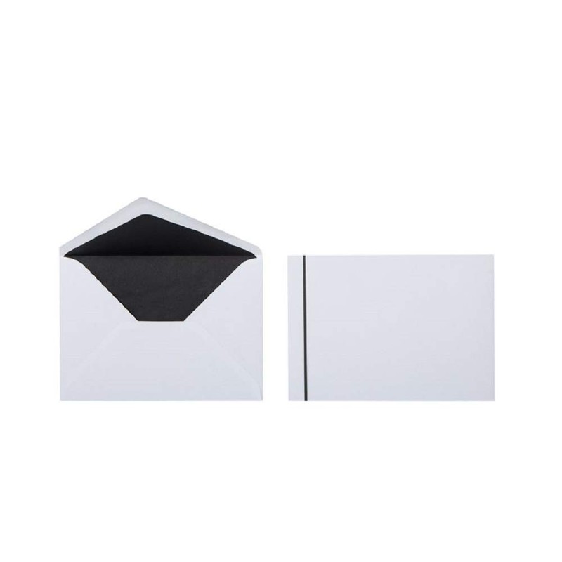 Paper24 Mourning Envelopes DIN C6 Lined Black 2 mm Stripes