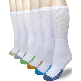 SYOLLAVE Diabetic Socks Extra Wide Non Binding Neuropathy Socks, Bariatric Socks for Men Women 6 Pairs