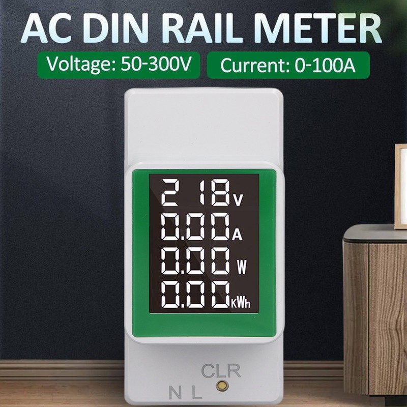 Digital Energy Meter Single Phase Tester Electricity Usage Monitor AC